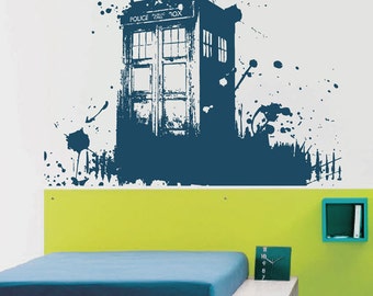kik2254 Wall Decal Sticker Time Machine Spaceship tardis doctor who living  childrenu0027s bedroom