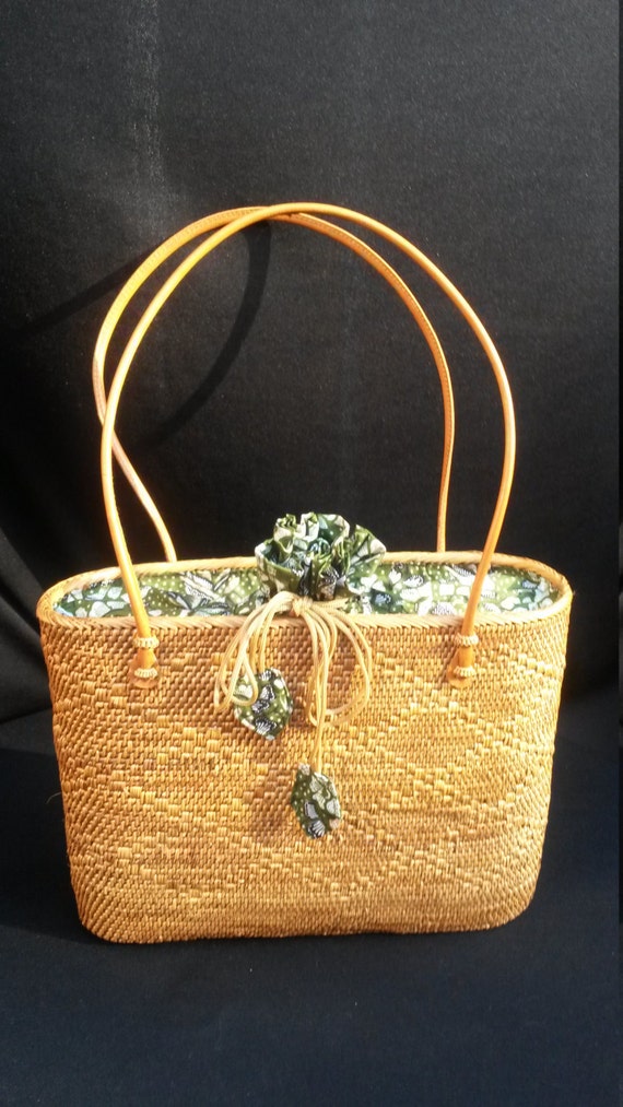 rattan basket purse