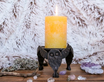 Hand forged Owl,CANDLESTICK,candle HOLDER,forged decor,Forged iron gift, Forged stand,Home decoration,Lighting design,Bird design,Owl design