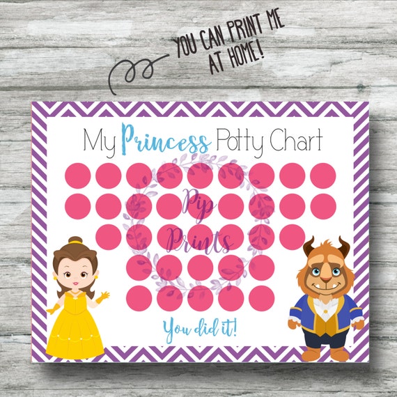 printable chart sticker toddler the Beauty and Instant Training Printable Potty Beast Chart