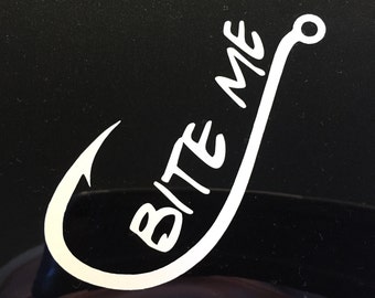 Download Bite me fish decal | Etsy