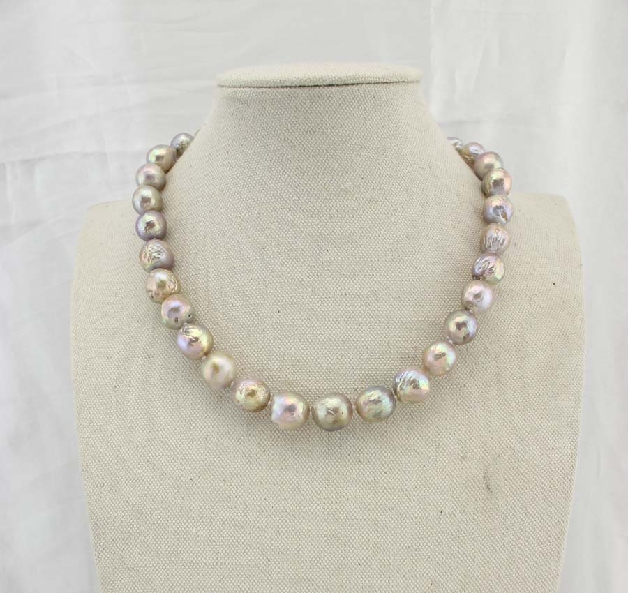 Pearl chain necklacenucleated pearlspearl strand by Haohaopearls