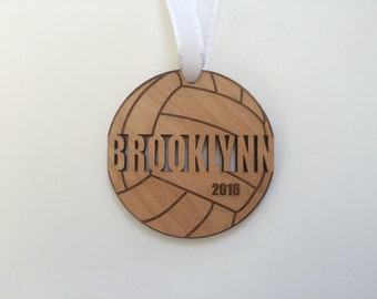 Volleyball Ornament - Volleyball Gift - Volleyball Coach Gifts - Engraved Ornament - Personalized Custom Christmas Ornament Sports Ornaments