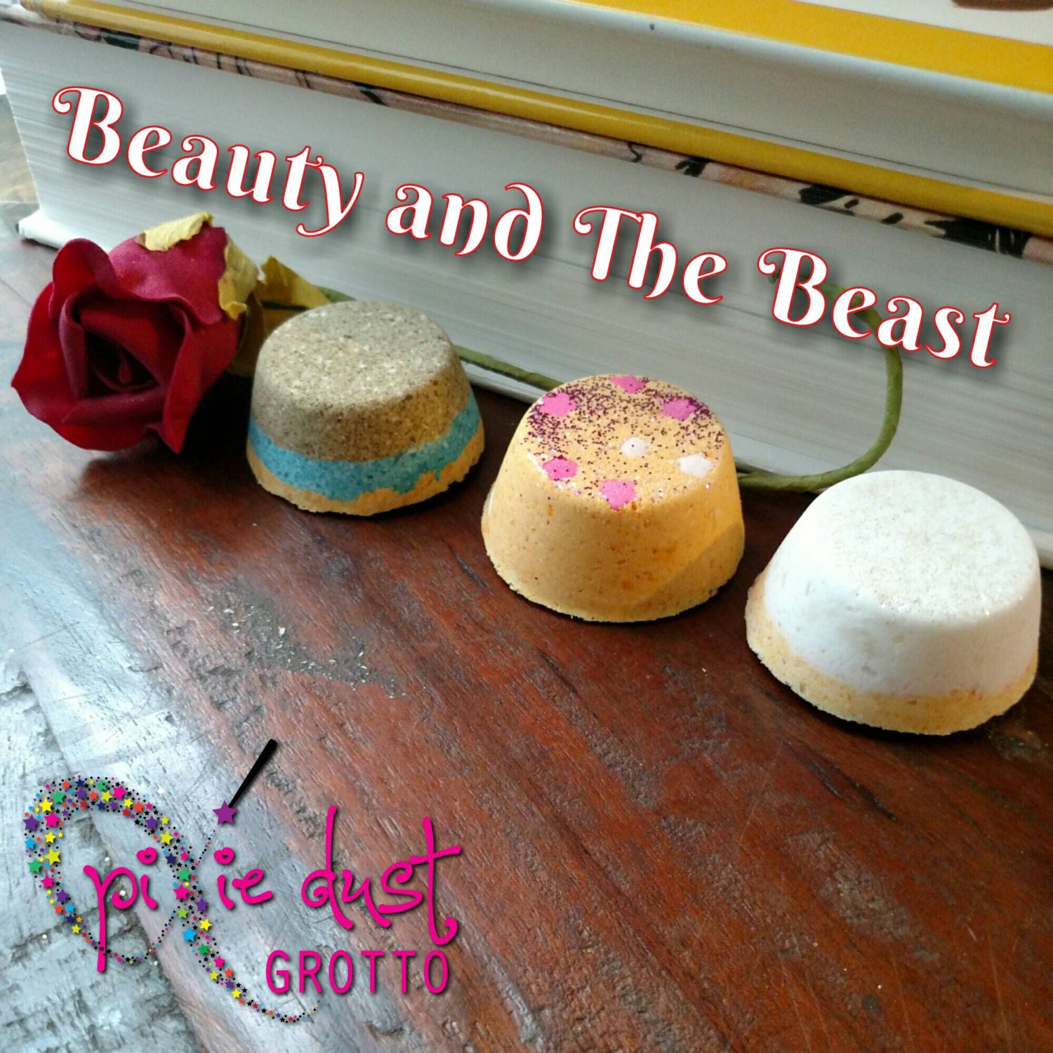 Beauty and the Beast inspired mini bath bomb set Princess