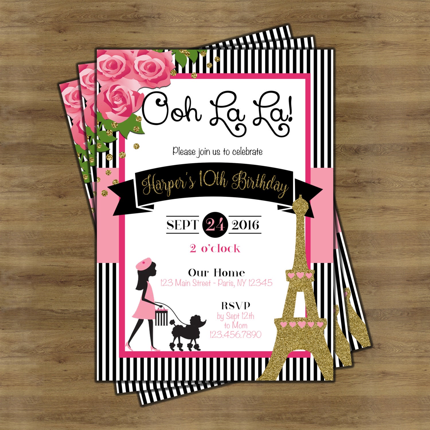 Paris Party Invitations 7