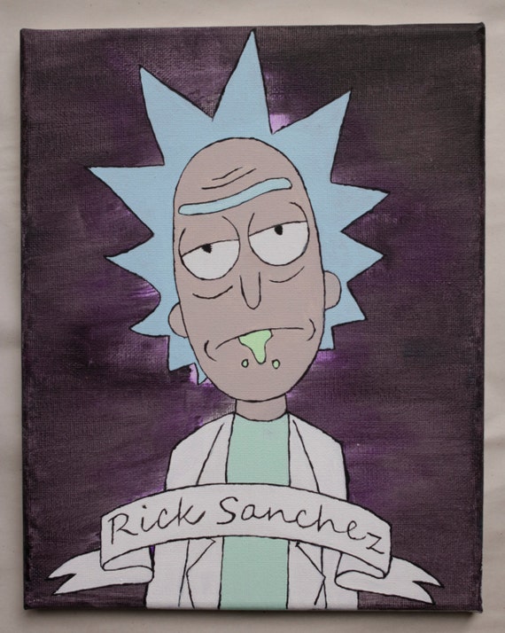 Rick Sanchez Portrait Rick and Morty by mistypaints on Etsy