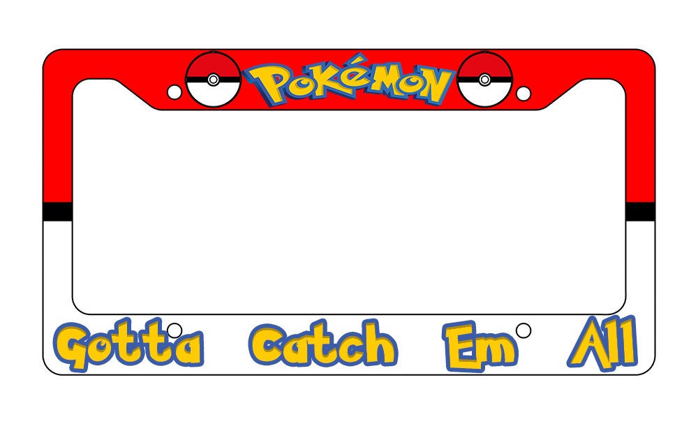 Pokemon 6 x 12 License Plate Frame