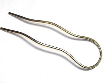 Silver Hair Fork Silver Hair Stick, Hair Bun Holder Hair Pin Hair Clip Hair Slide Hair Pick Gift For Women, U Shape Hair Pin for Thick Hair