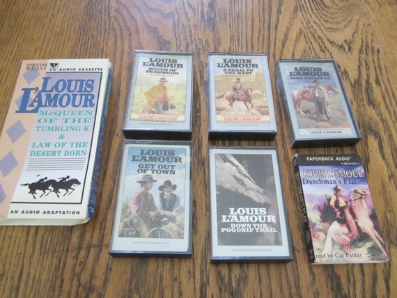7 Louis L&#39;Amour Audio Books books on tape audio cassette