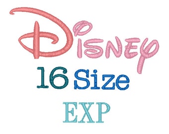 Disney 16 Sizes Disney Embroidery Font EXP Format Melco Embroidery Machine