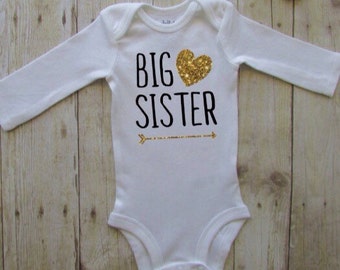 Big sister announcement -big sister shirt - big sister bodysuit - birth announcement - big sister shirt - big sister announcement shirt
