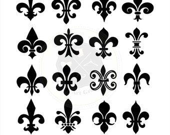 Unique fleur de lis clipart related items | Etsy