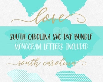 South Carolina Svg Dxf Bundle svg fonts svg monogram frames svg monograms svg files for silhouette svg files for cricut svg files mermiad