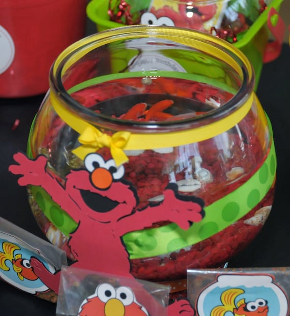 Items similar to Elmo Fish Bowl Party Favors on Etsy