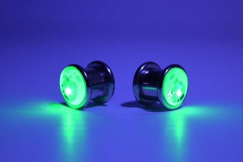 LED Light up Ear Gauge Plug Size 10mm 3/8 00g