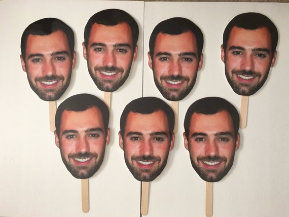 Bridal Shower Photo Prop Groom Picture on Stick Photo Prop