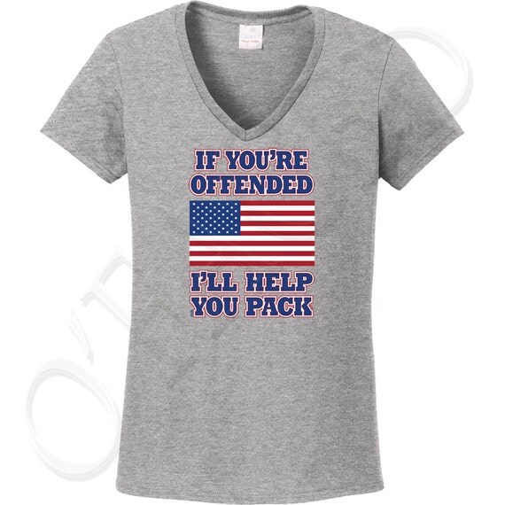 If You're Offended I'll Help You Pack Ladies V-Neck by OFACED