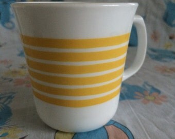 Vintage Corring Yellow Striped mug