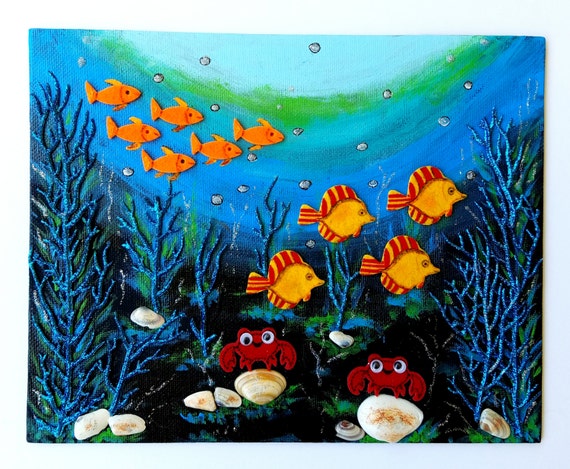 Coral reef wall art nursery wall art wall by ...
