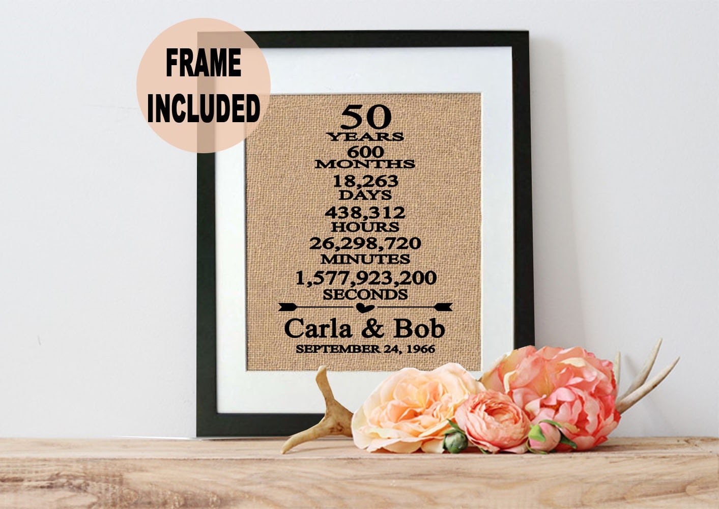 50th Wedding Anniversary Gift/ 50th Anniversary Gift/ 50 Years