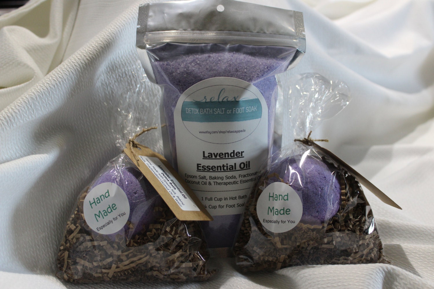 Choose LARGE 32oz Bag / 16oz Bag of Lavender DETOX Bath Salt