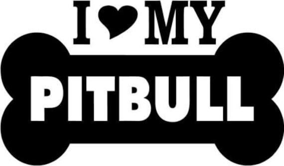Items similar to I love my Pitbull SVG file on Etsy
