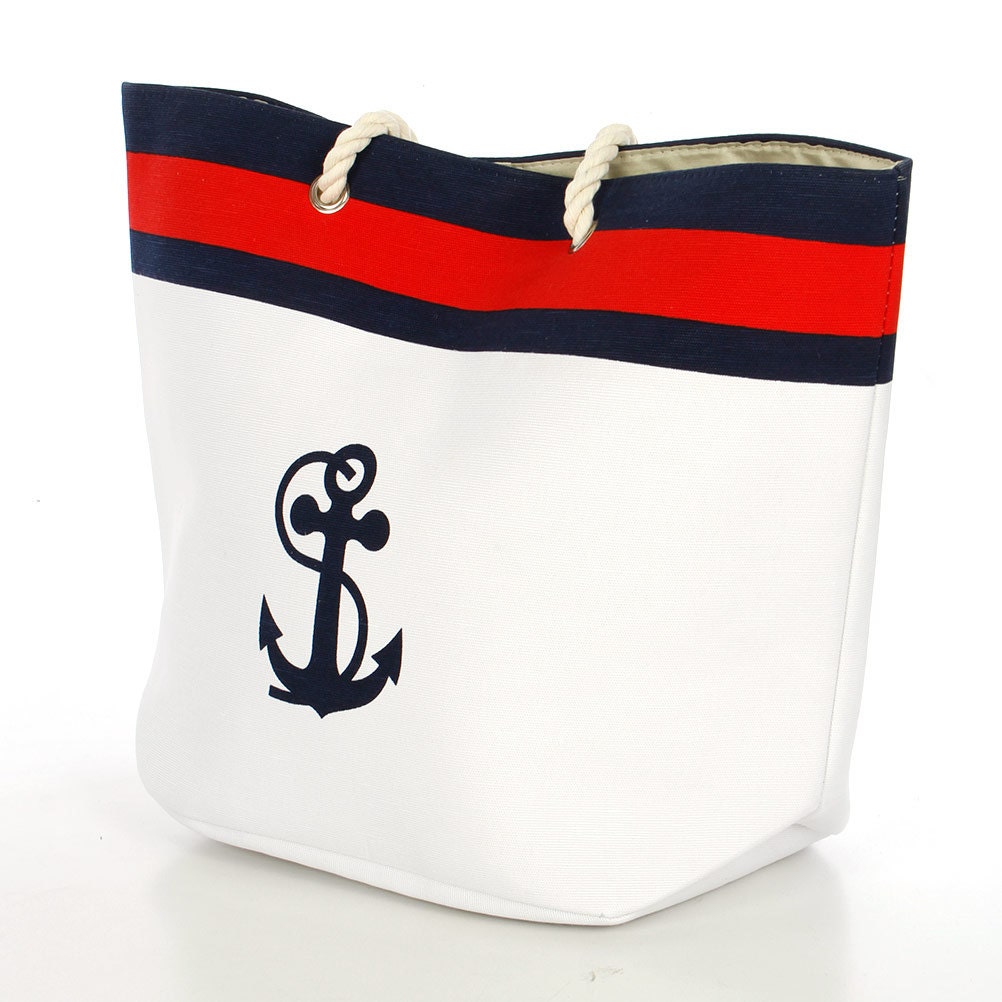 Nautical Anchor Beach Bag Beach Tote Anchor Beach Bag