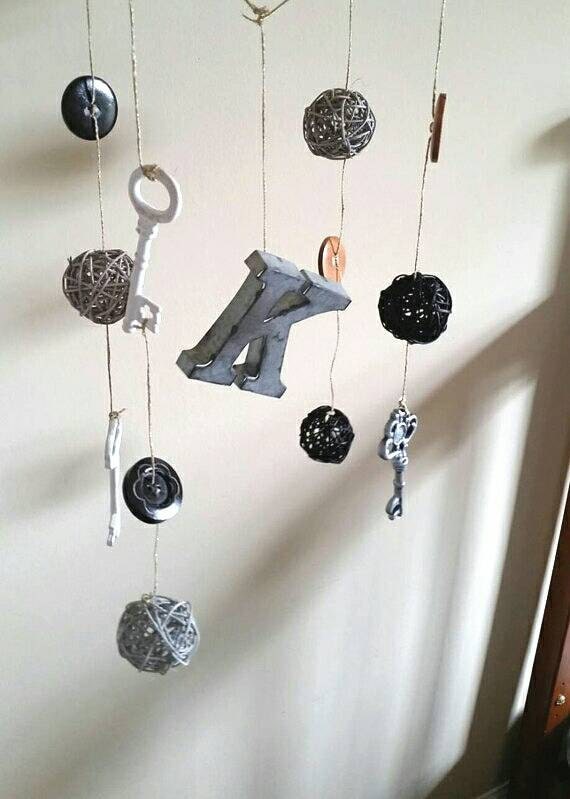 Unique baby mobile personalized baby gift baby by Littlewalldecor