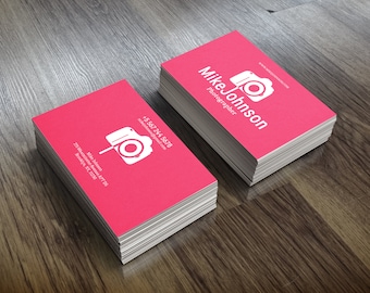 Photography Business Card Template, Photographer card, Digital Download, Business card, Printable set