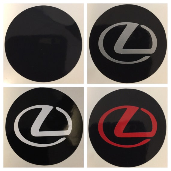 8pc Lexus Center Cap Vinyl Sticker Decal Overlay W/
