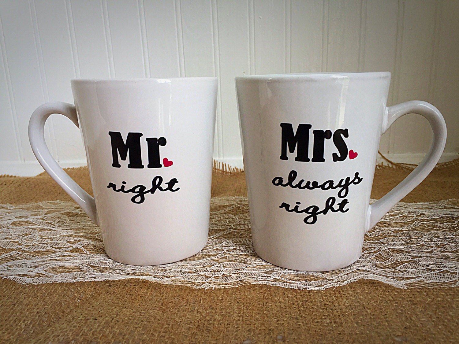 Mr and Mrs mugs gifts for couple bridal shower wedding gift