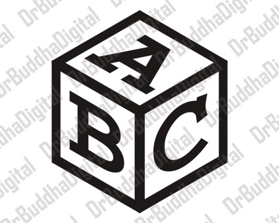 Cube Monogram Font SVG Collection Baby Block Alphabet DXF