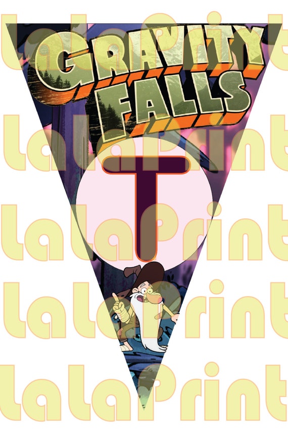 Gravity Falls Party Set Banner HAPPY BIRTHDAY A4