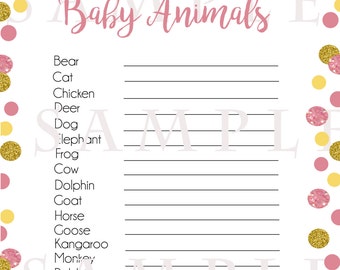 Baby babble game | Etsy
