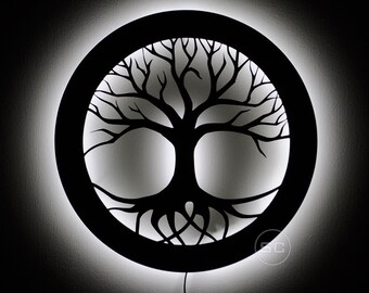Tree of Life Night Light - Spiritual Tree of Life Sign and Decor
