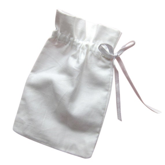 25 pcs 4x6 Muslin pouches cotton drawstring bags ribbon gift bags