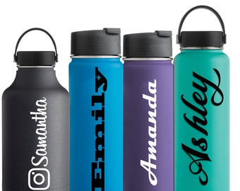 Name Decal Hydro Flask Water Bottle Sticker Hydroflask Camelbak Vinyl Decal Custom Sticker Personalized Name Decal Yeti Custom Hydroflask
