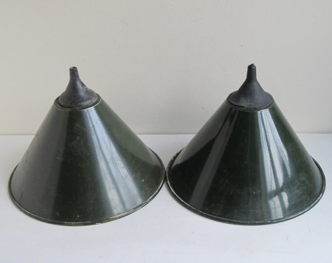 Industrial lamp shade, Military dark green metal pendant ceiling shades, vintage lamp hood, mid-century DIY home decor, retro light fitting