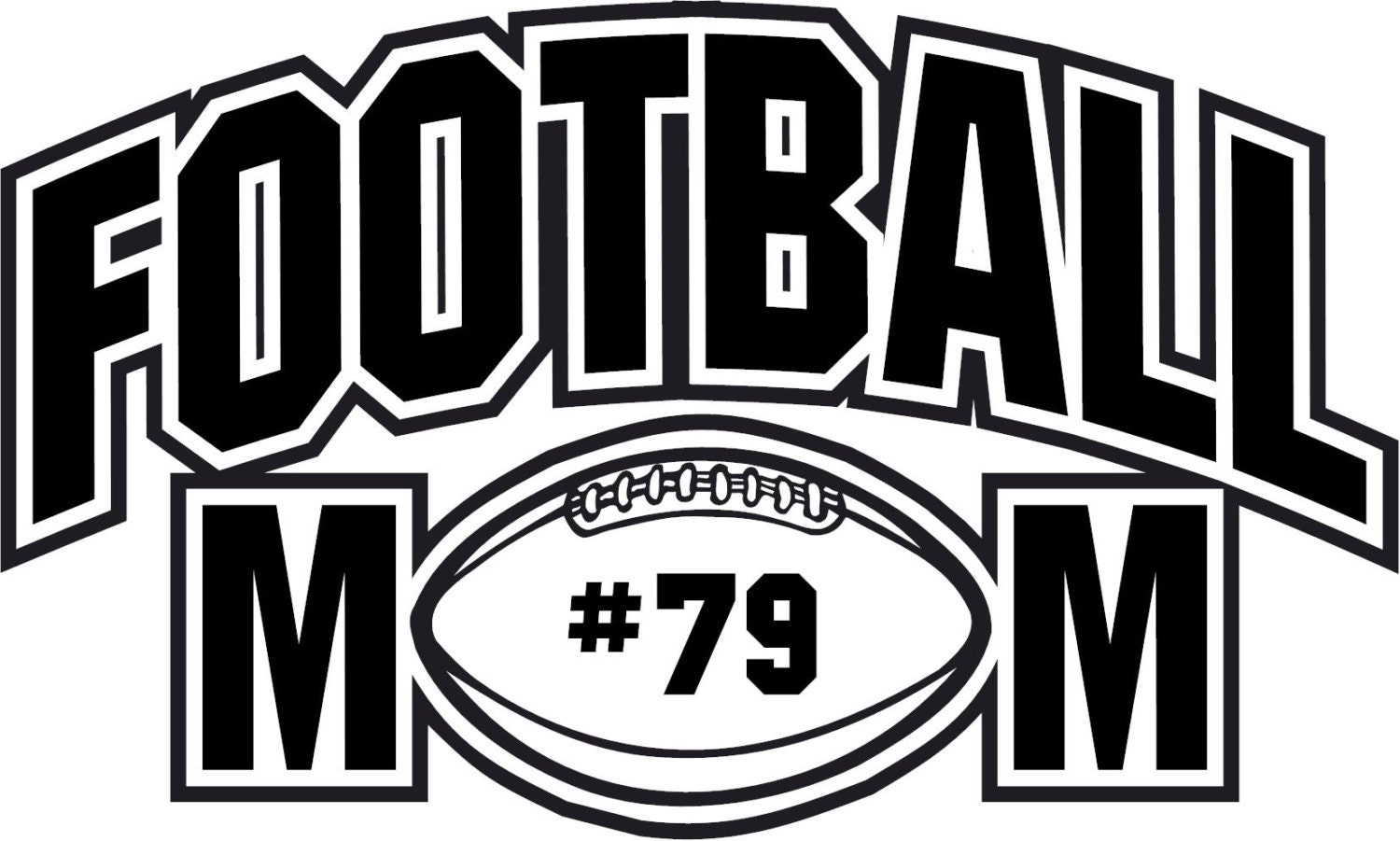 Football MOM Vinyl Decal/Sticker Sports Quarterback Lineback