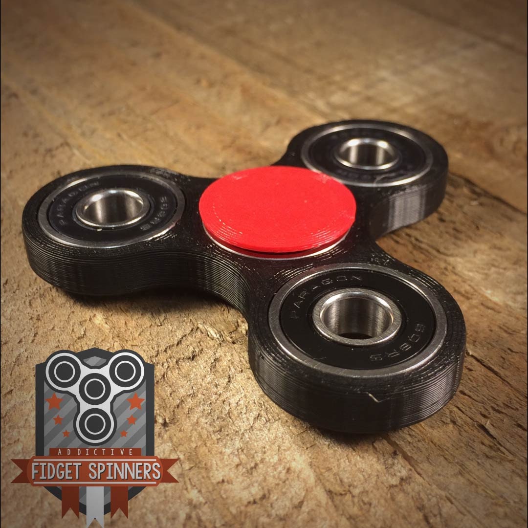 EDC Spinner Tri Bar Fidget Toy with Caps