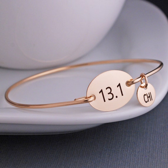 Half Marathon Bracelet Athletic Jewelry Gift for Runner