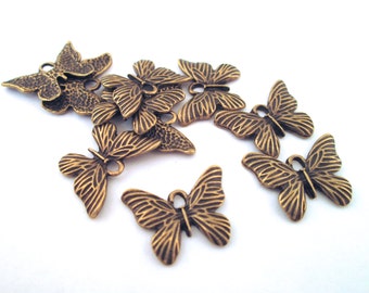 brass butterfly moth charms, pick your amount, G112