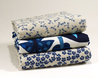 Bundle 3 different Japanese Fabrics 1/2 yard