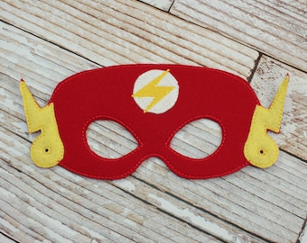 Flash Mask - felt Flash mask for Parties, Halloween, Dress-up Play, Flash Halloween Mask, Flash Halloween Costume