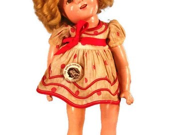 16 Ideal Compo Shirley Temple doll, 1930's Ideal Doll, Antique Doll, Shirley Temple, Vintage Doll, Antique Doll