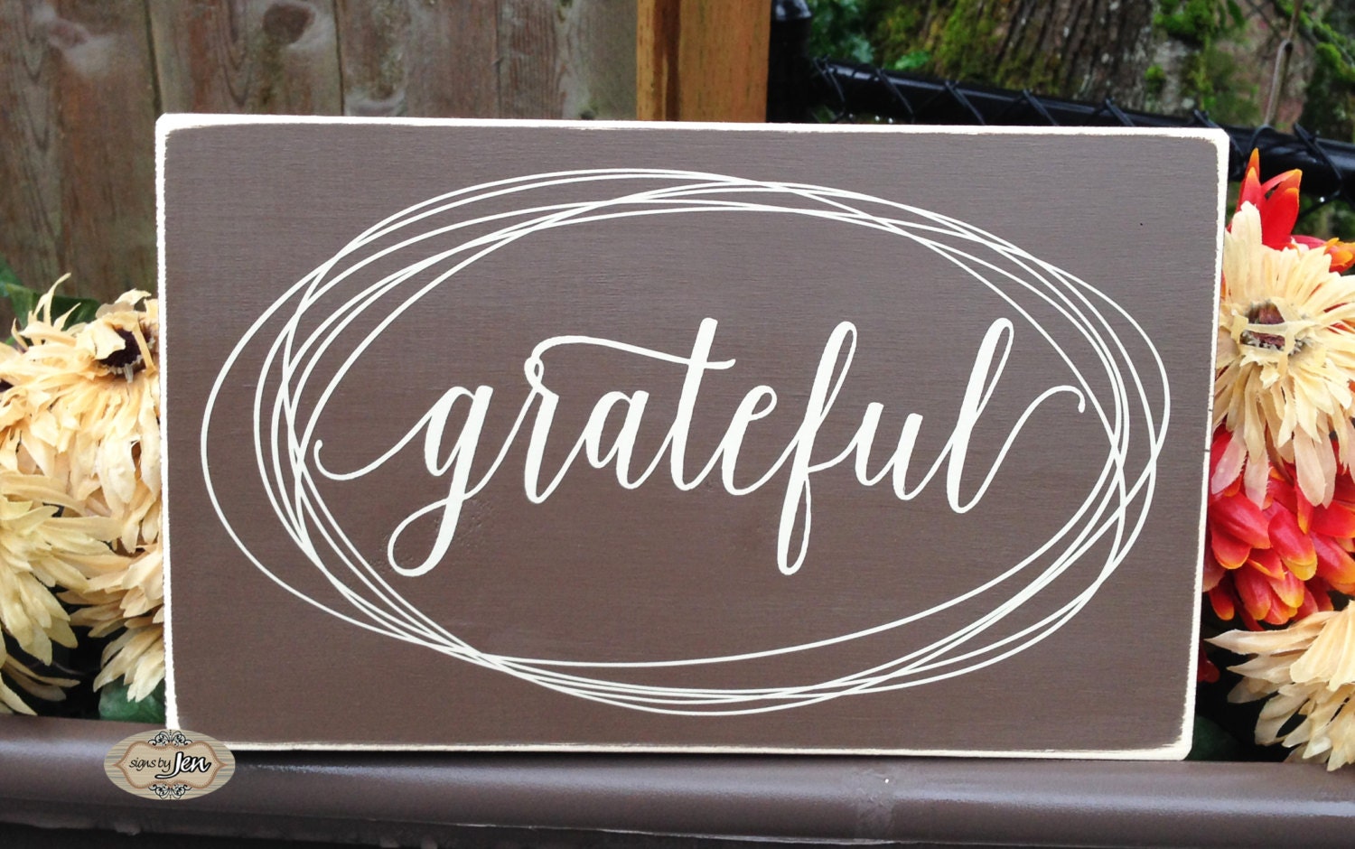 Grateful sign home decor wood sign wall art be
