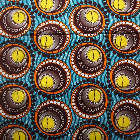 African fabric 6 Yards Circles Print Fabric GTP print by Urbanstax