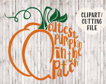 cutest pumpkin in the patch svg, pumpkin svg, kids halloween svg, fall svg, kids svg, kids shirt svg, onesie svg, halloween cut files