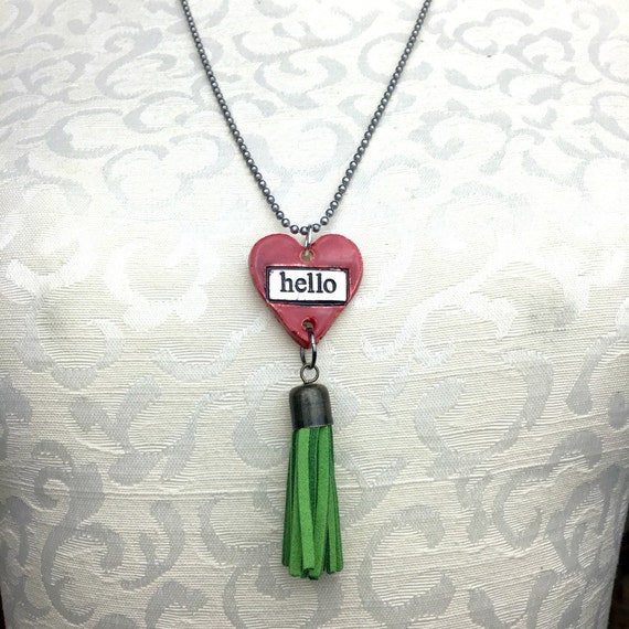 Ceramic necklace by Kathy Cano-Murillo, http://craftychica.etsy.com