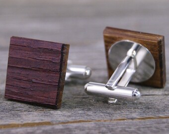 Wine Barrel Oak Wood Cufflinks